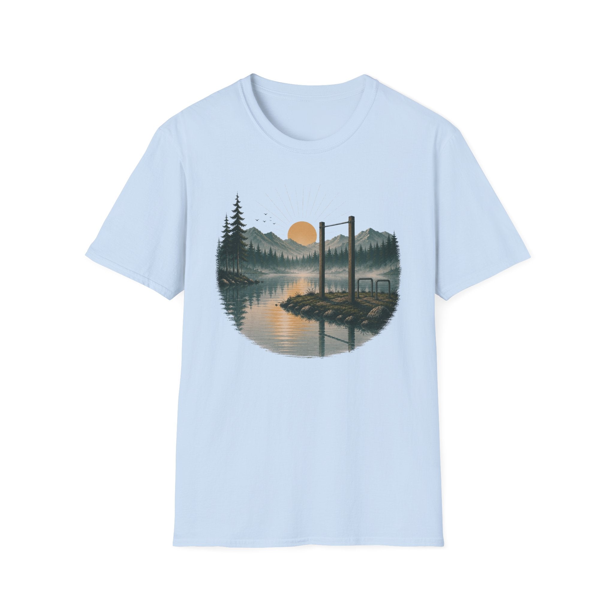 Pull-Up Bar in Sunset Graphic T-Shirt