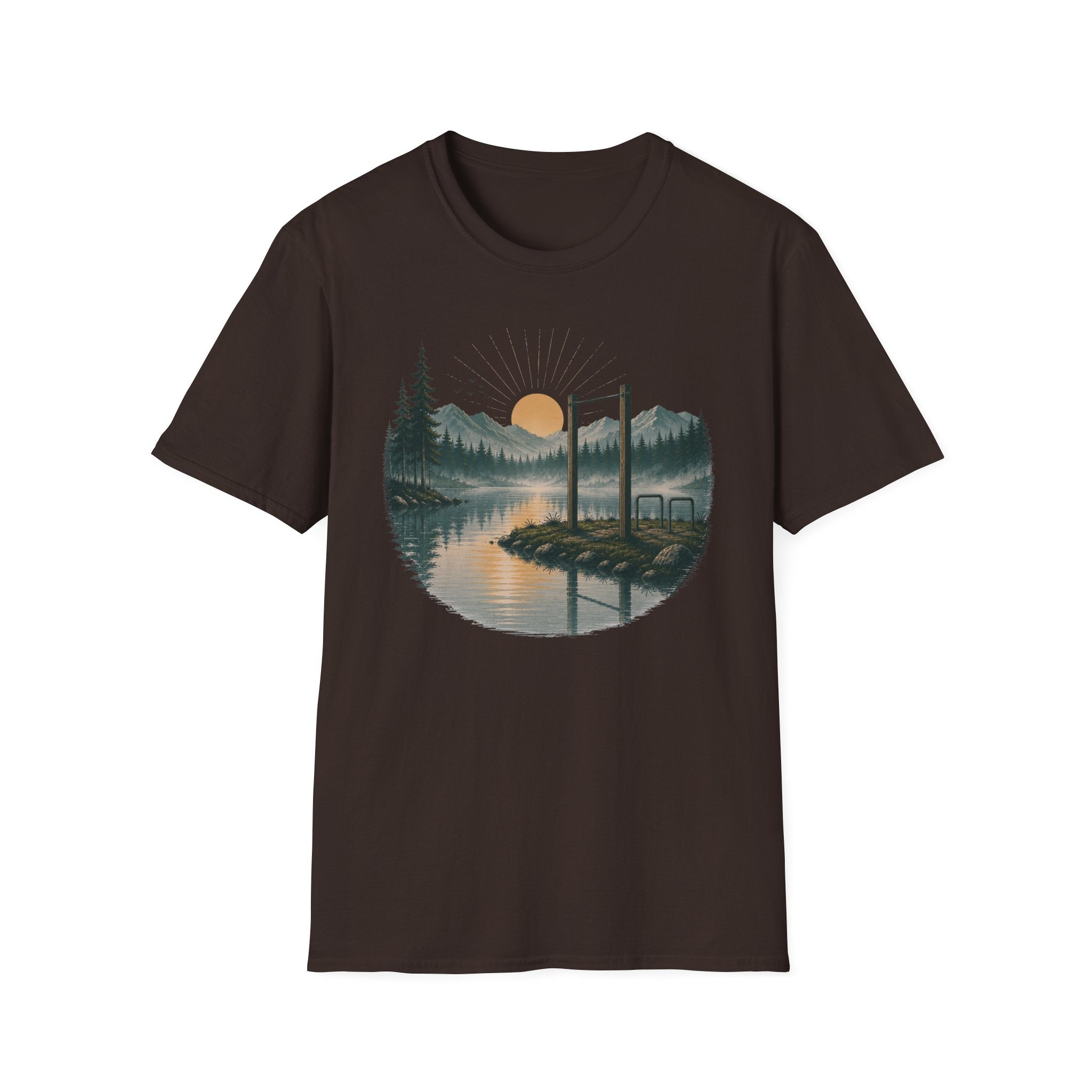 Pull-Up Bar in Sunset Graphic T-Shirt