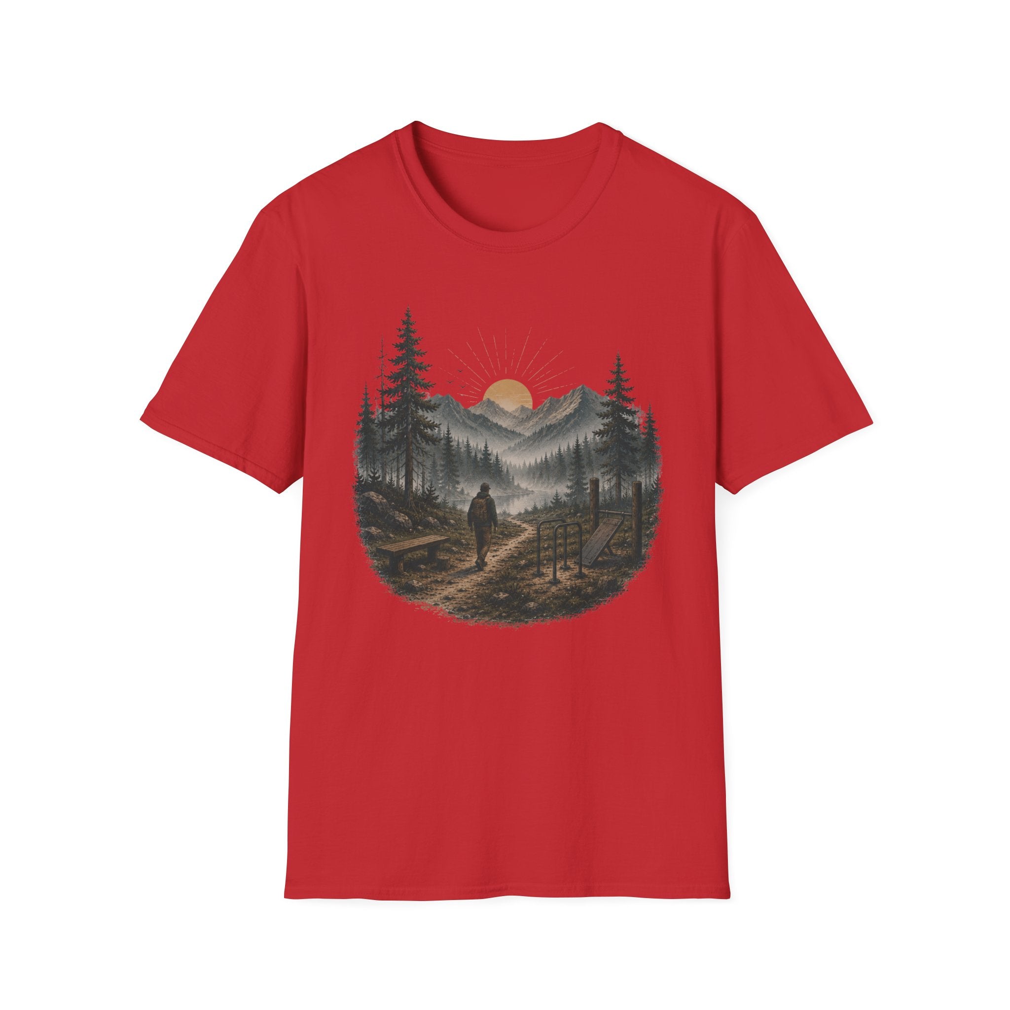 Mountain Outdoor Gym Graphic T-Shirt.