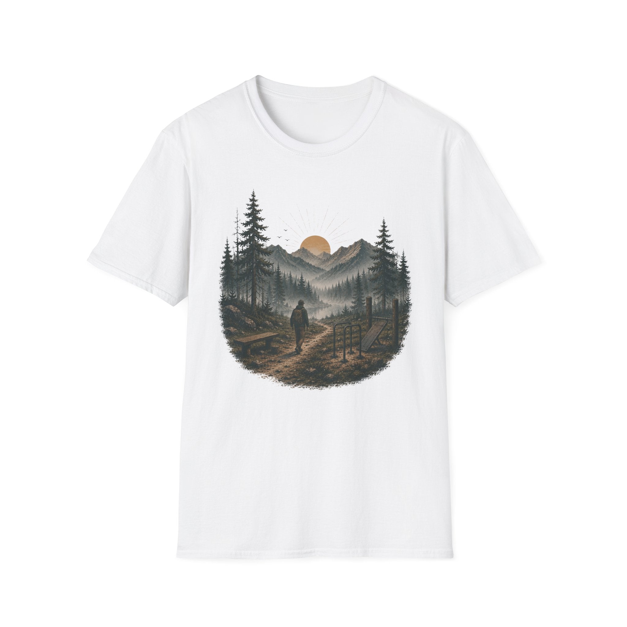 Mountain Outdoor Gym Graphic T-Shirt.