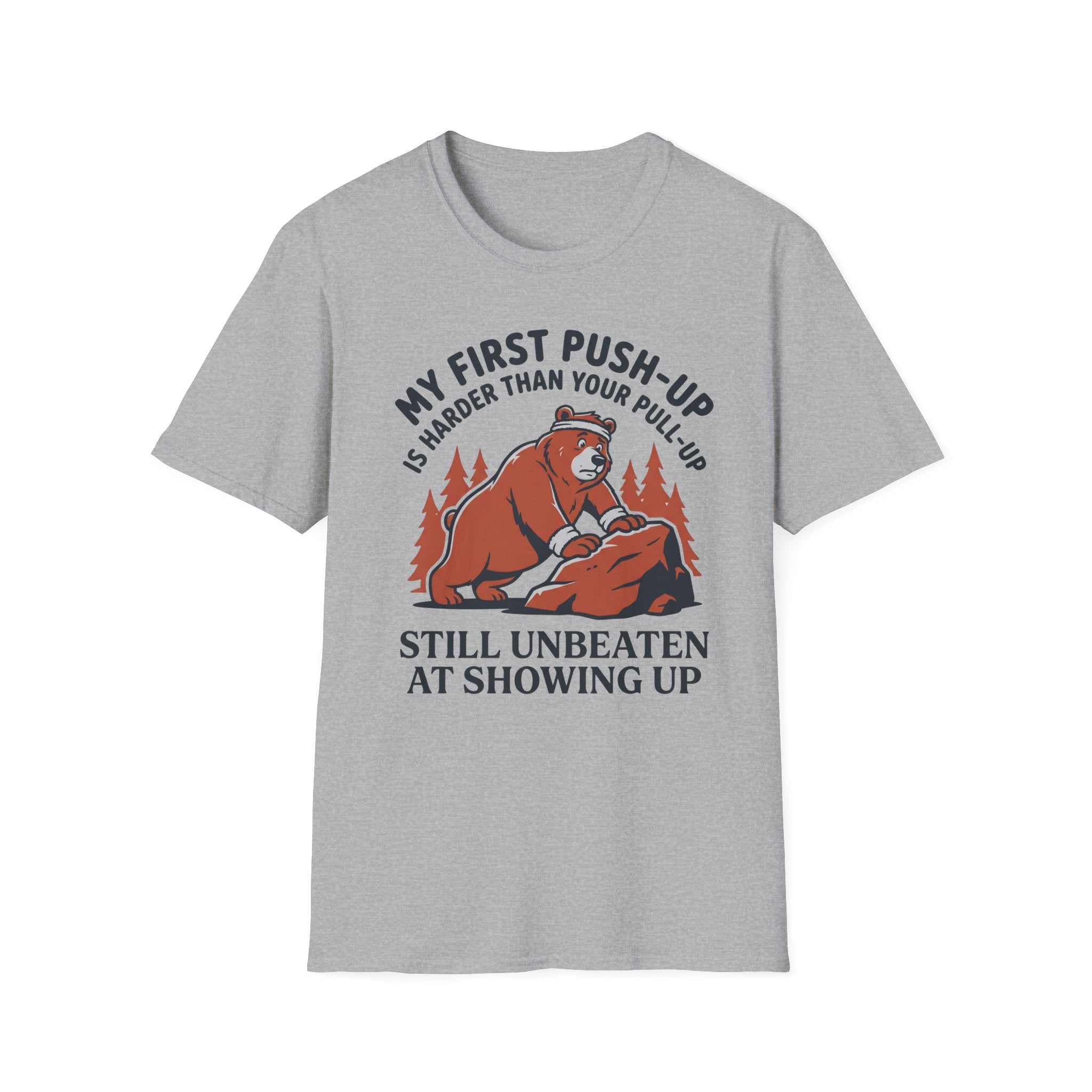 My First Push-Up Is Harder Than Your Pull-Up Motivational Outdoor Gym T-Shirt