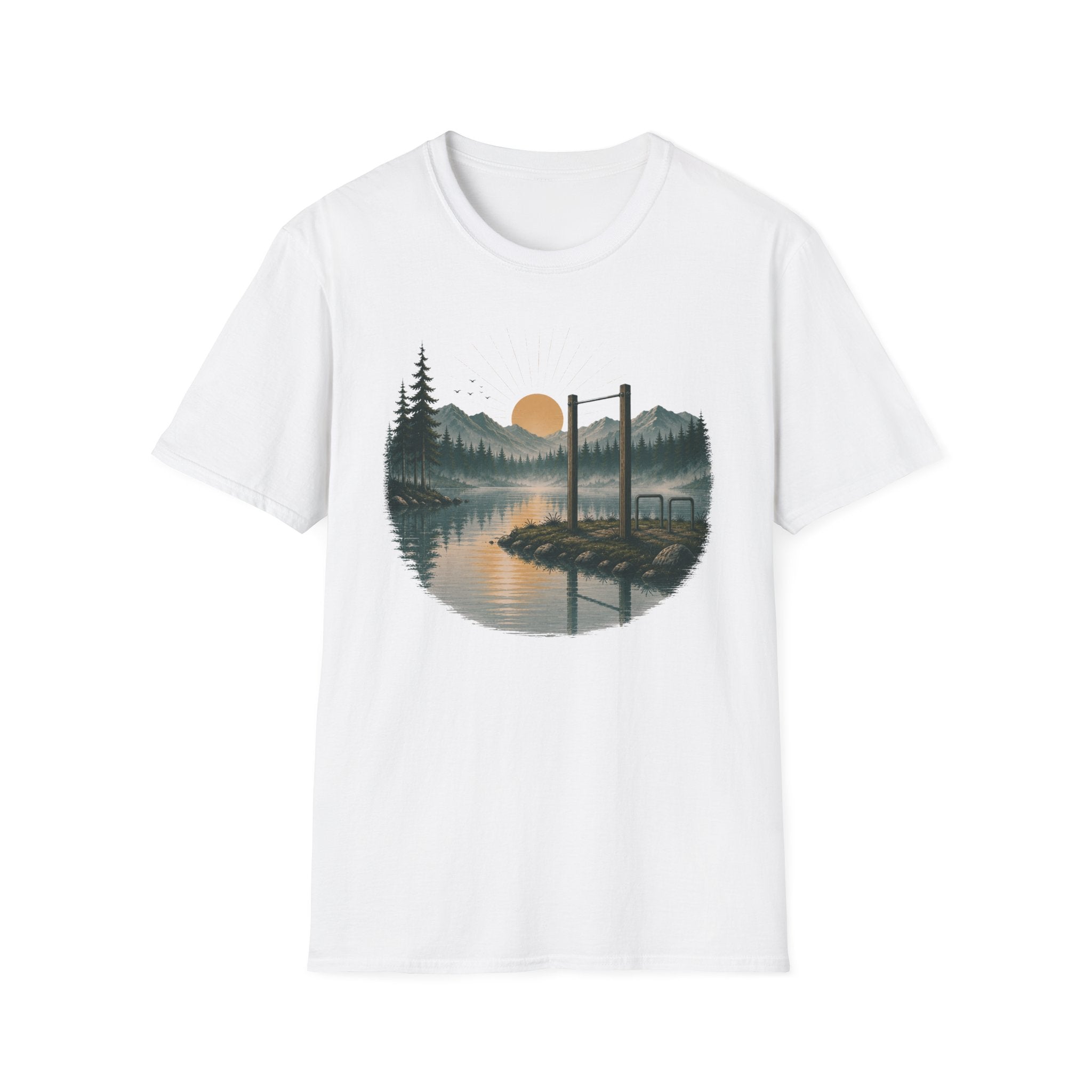 Pull-Up Bar in Sunset Graphic T-Shirt