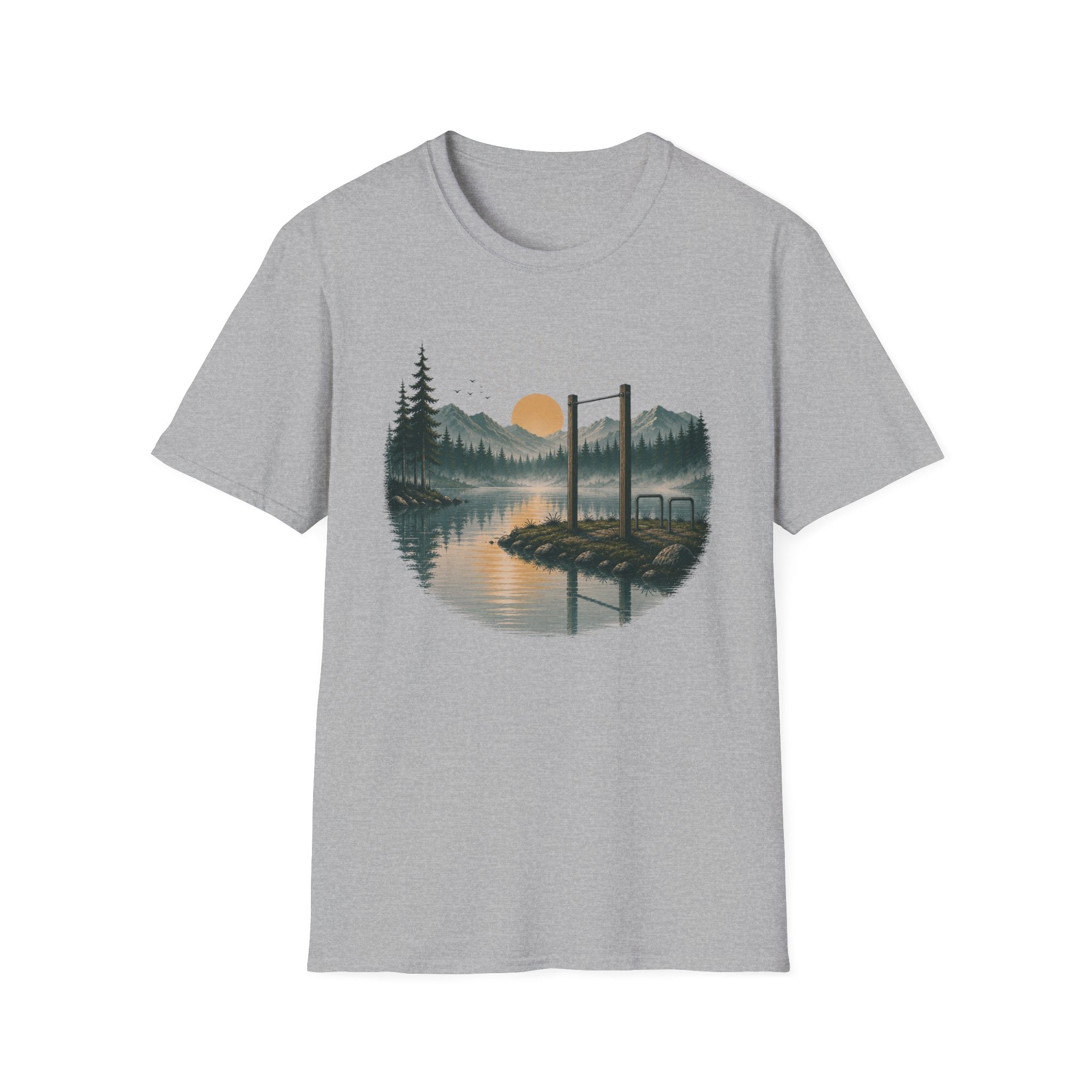 Pull-Up Bar in Sunset Graphic T-Shirt