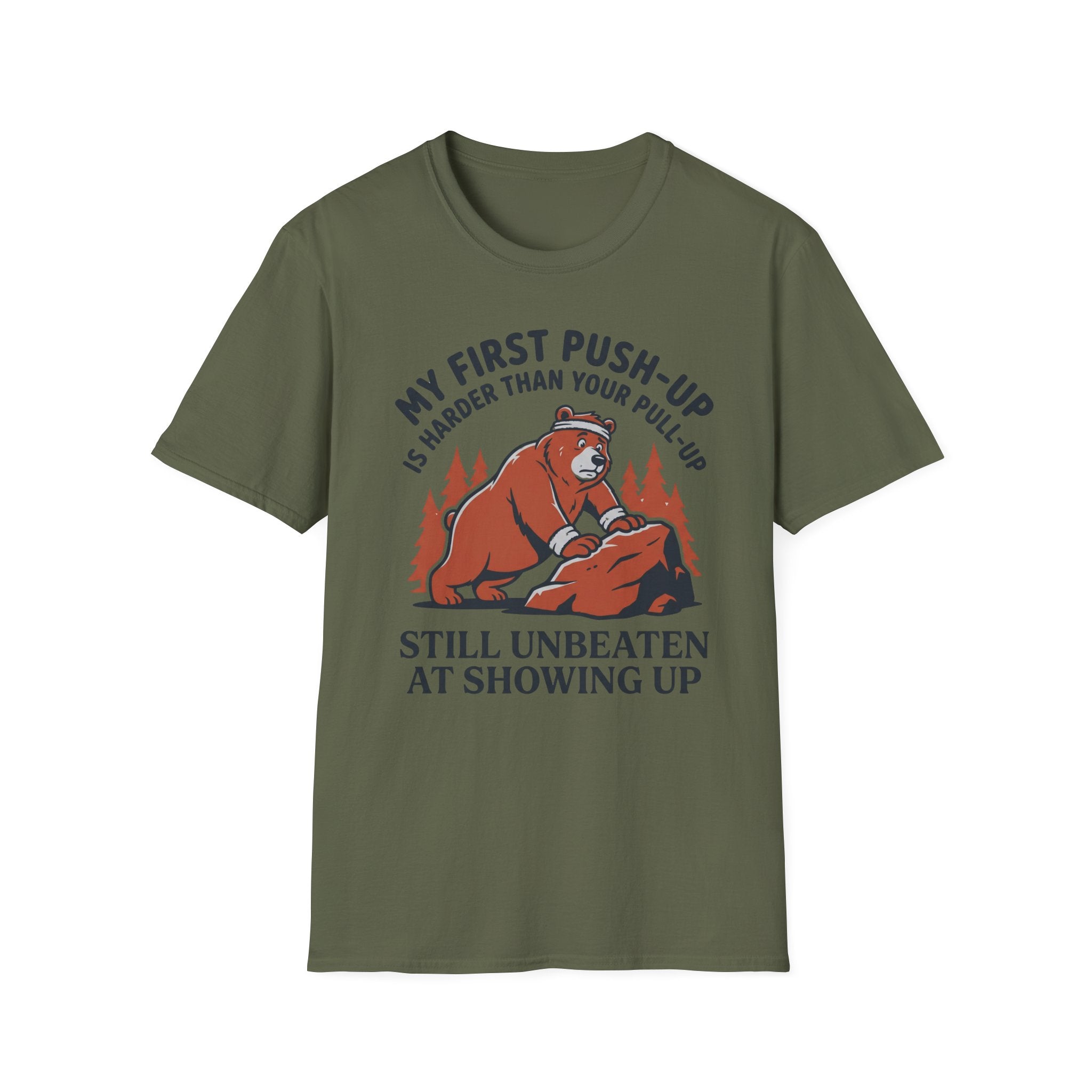 My First Push-Up Is Harder Than Your Pull-Up Motivational Outdoor Gym T-Shirt