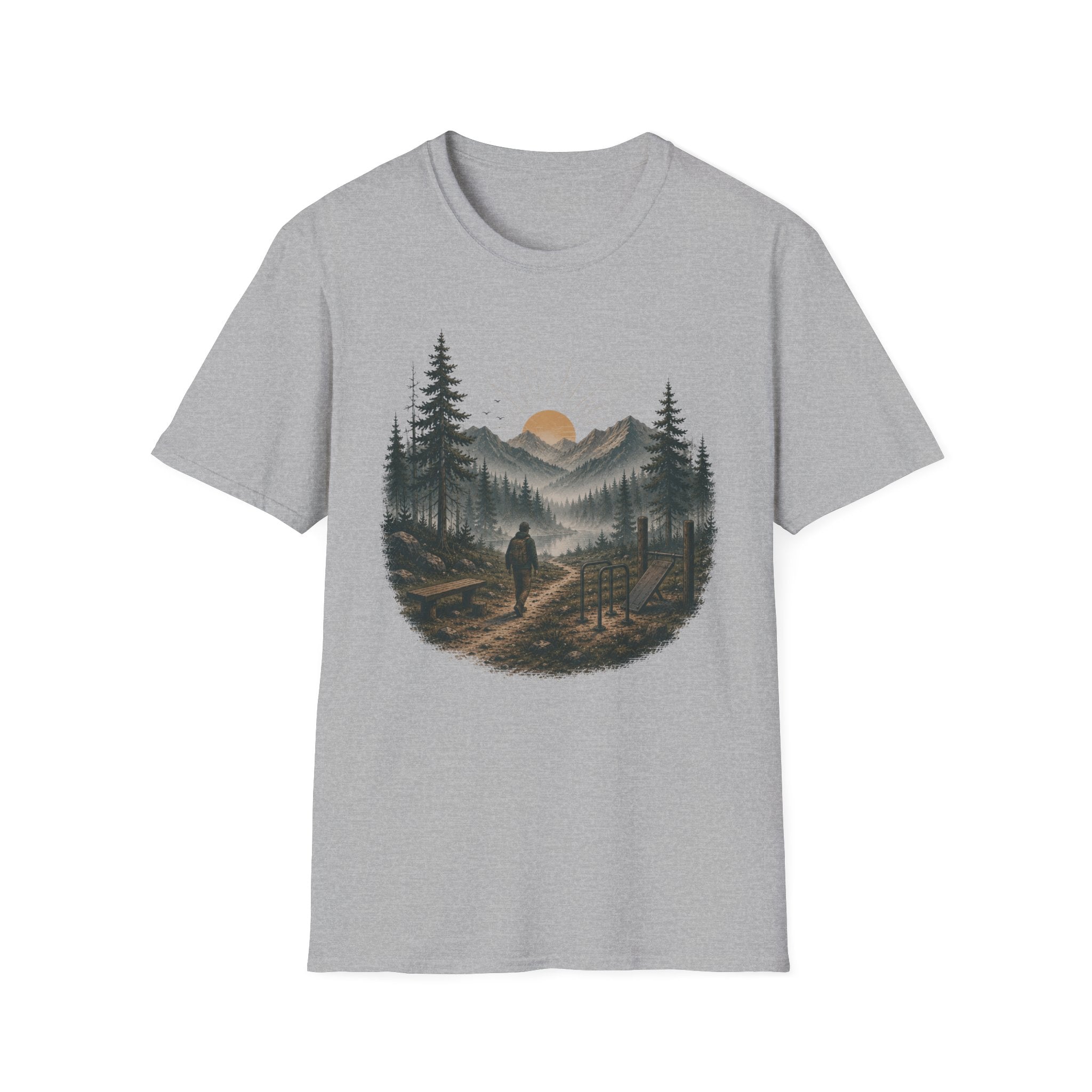 Mountain Outdoor Gym Graphic T-Shirt.
